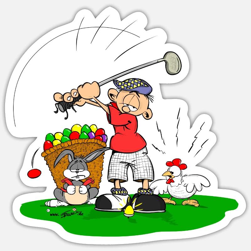 Golfer Sticker Größe S (10 x 10 cm)