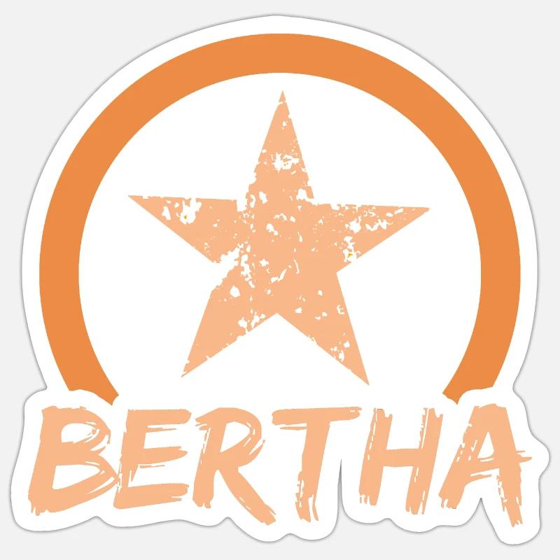 First name Bertha Sticker size S (10 x 10 cm)