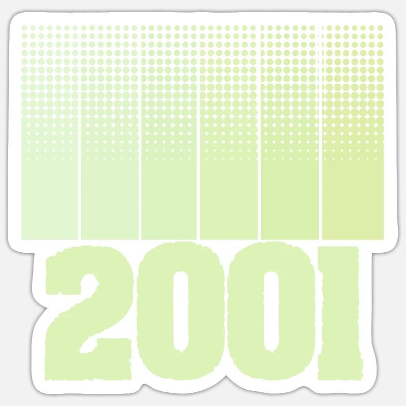 2001 - Sticker taille S (10 x 10 cm) - blanc mat