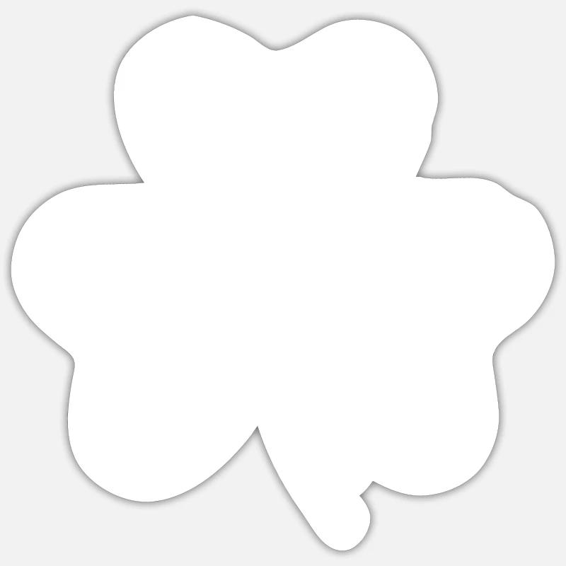 Trèfle - Sticker taille S (10 x 10 cm) - blanc mat