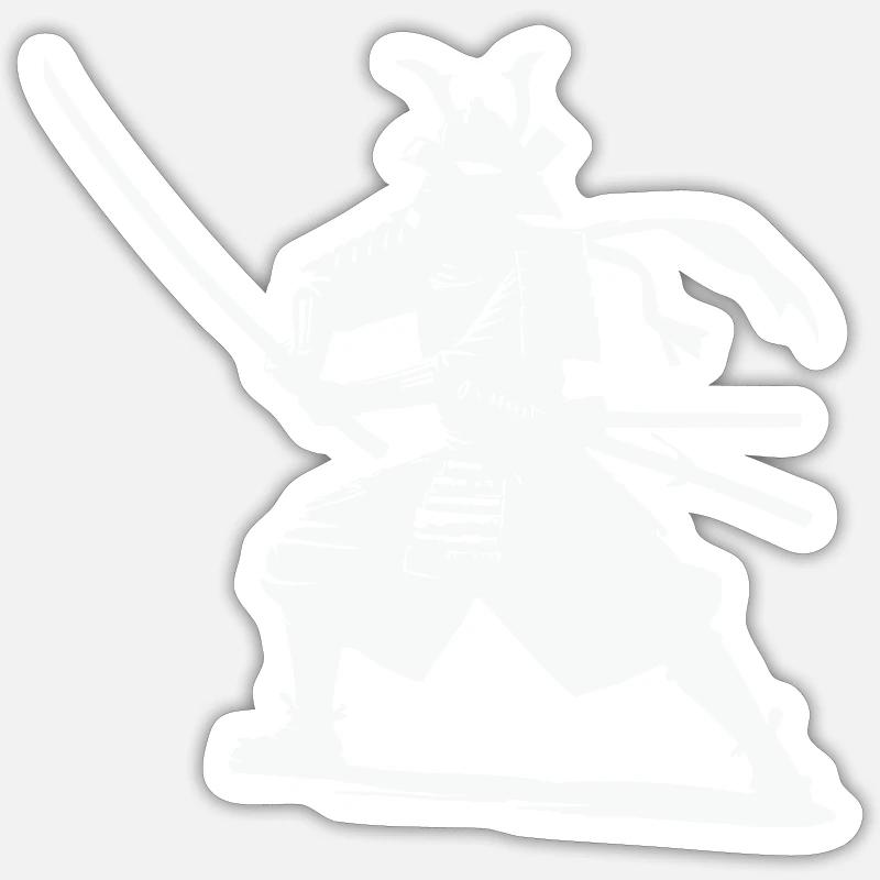 Samurai - Sticker size S (10 x 10 cm) - white matte
