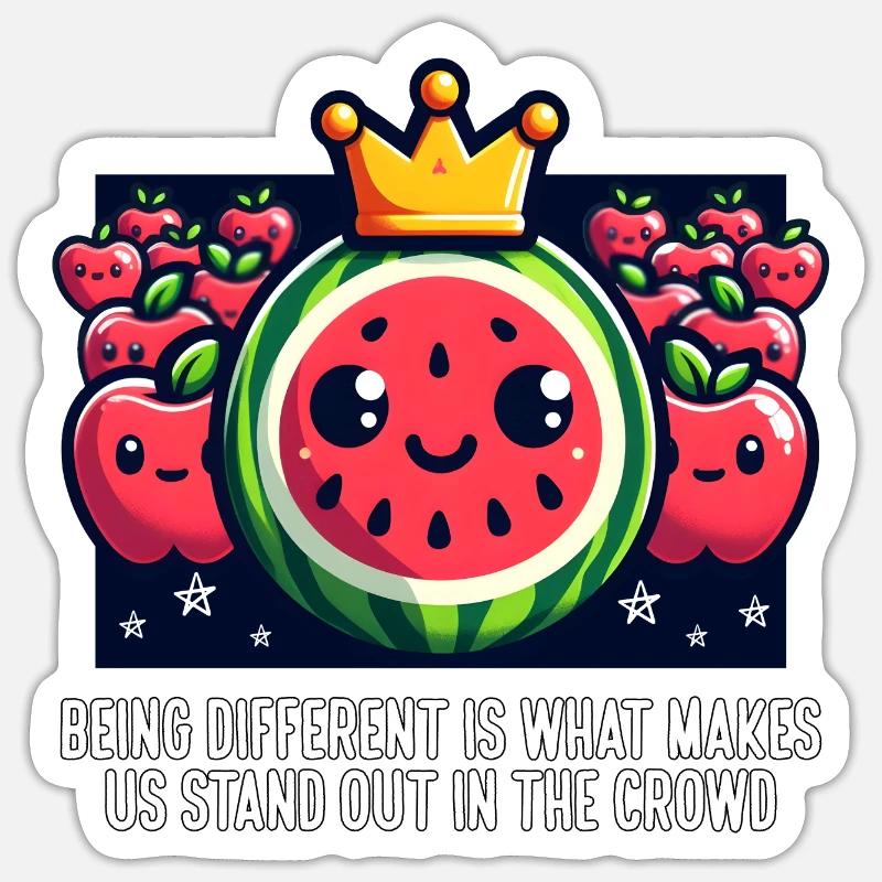 ANDERS ZU SEIN IST DAS, WAS UNS AUSZEICHNET - Sticker Größe S (10 x 10 cm) - Mattweiß