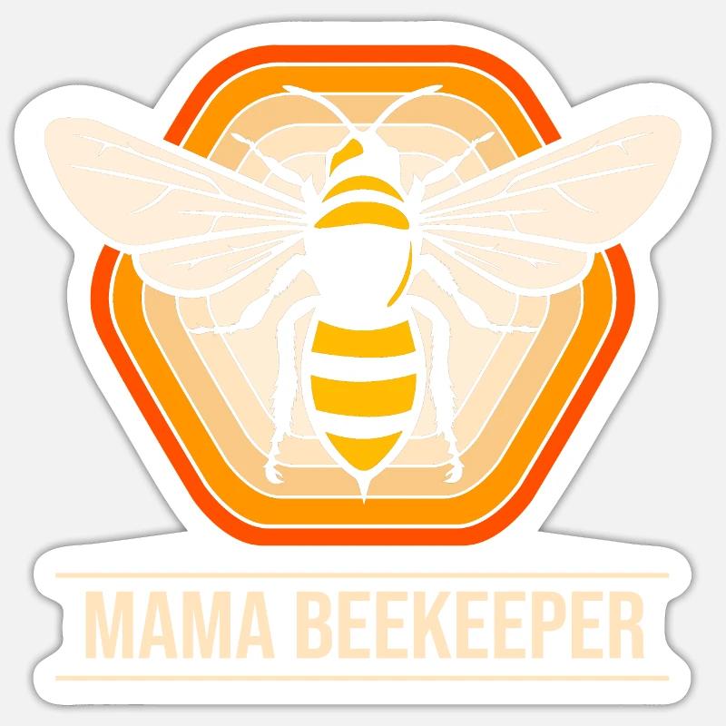 Imker - Sticker Größe S (10 x 10 cm) - Mattweiß