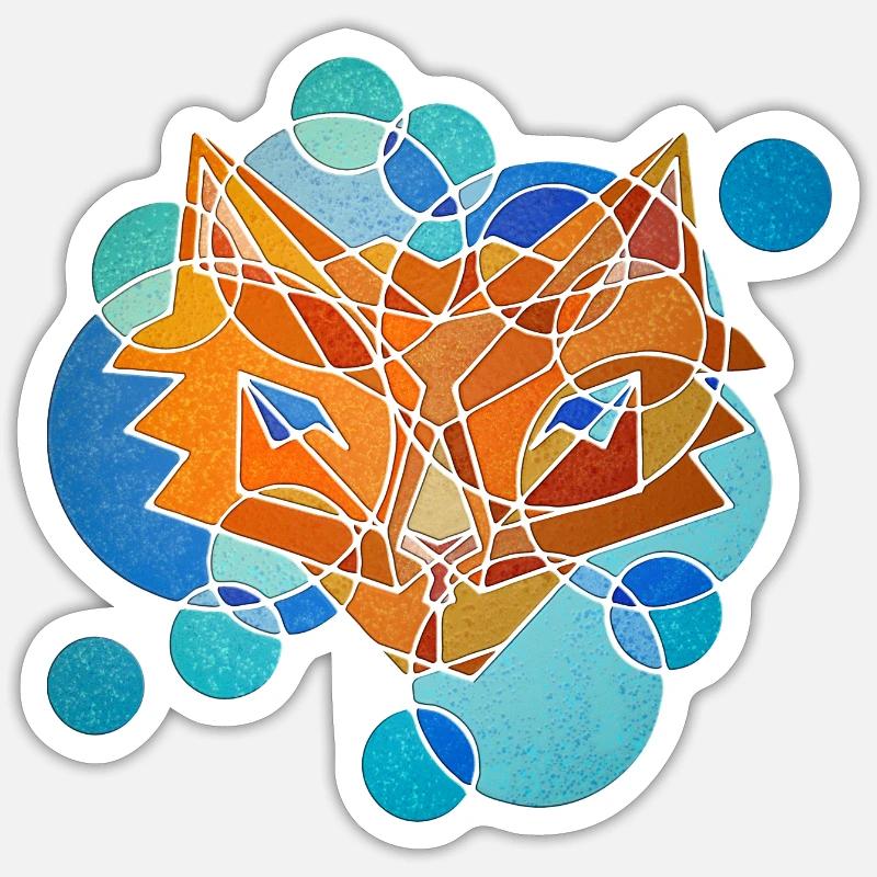 Fox Geometry Sticker size S (10 x 10 cm)