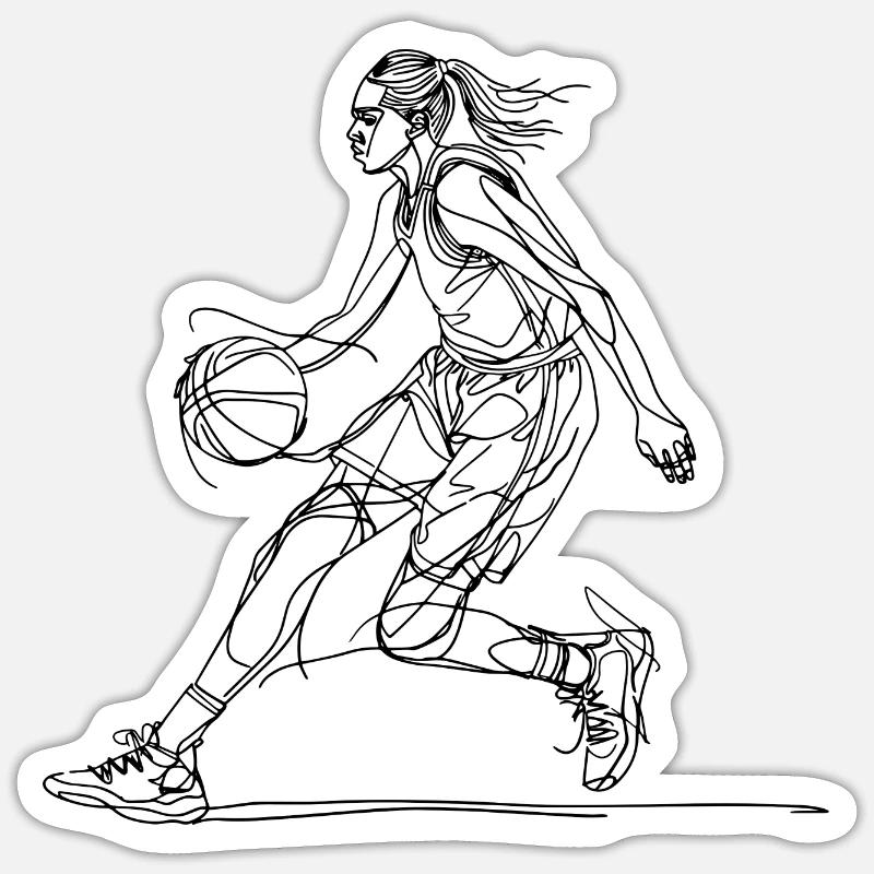 Basketteur Sticker taille S (10 x 10 cm)