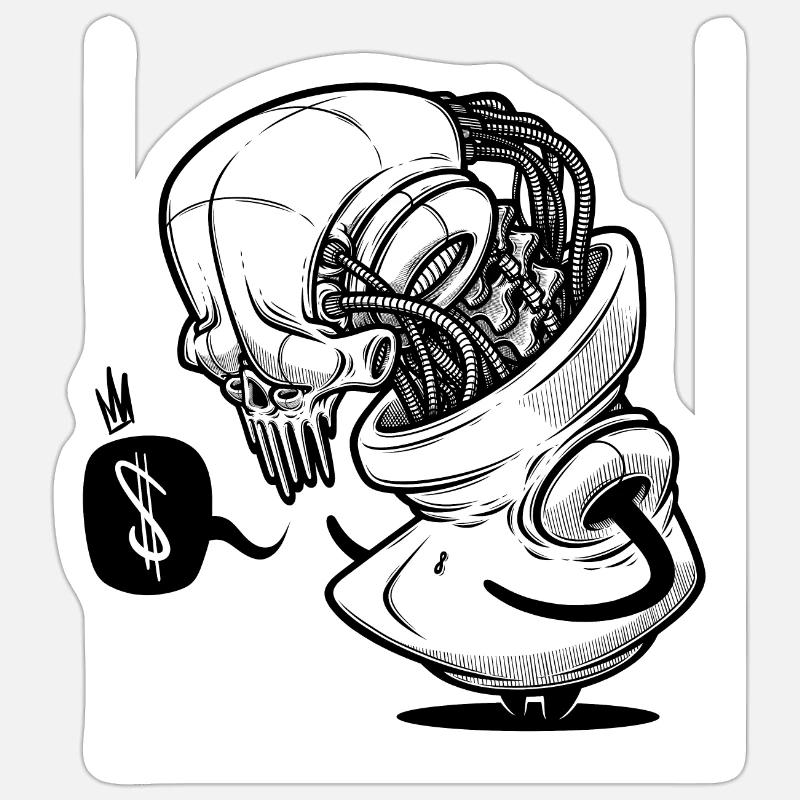 Bot d’argent Sticker taille S (10 x 10 cm)