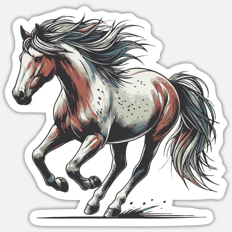 Pferd Sticker Größe S (10 x 10 cm)