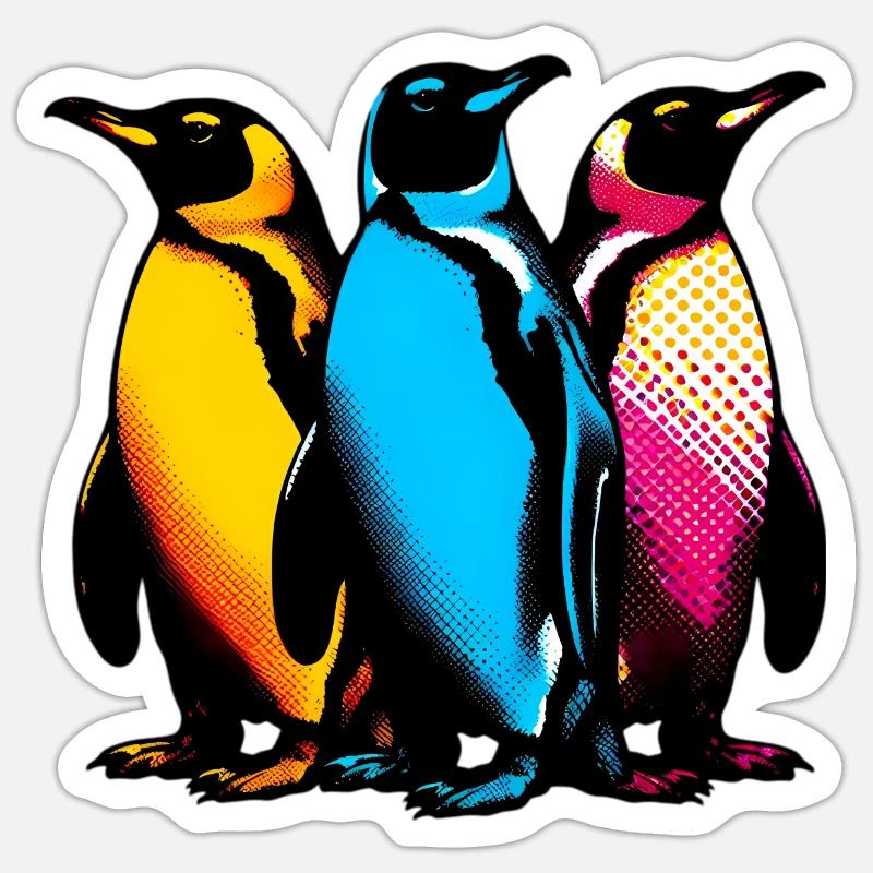 Penguin Penguins - Sticker size S (10 x 10 cm) - white matte