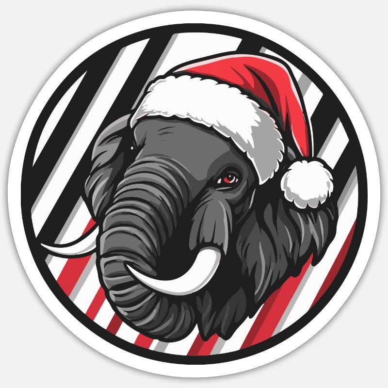 Maman de Noël - Sticker taille S (10 x 10 cm) - blanc mat