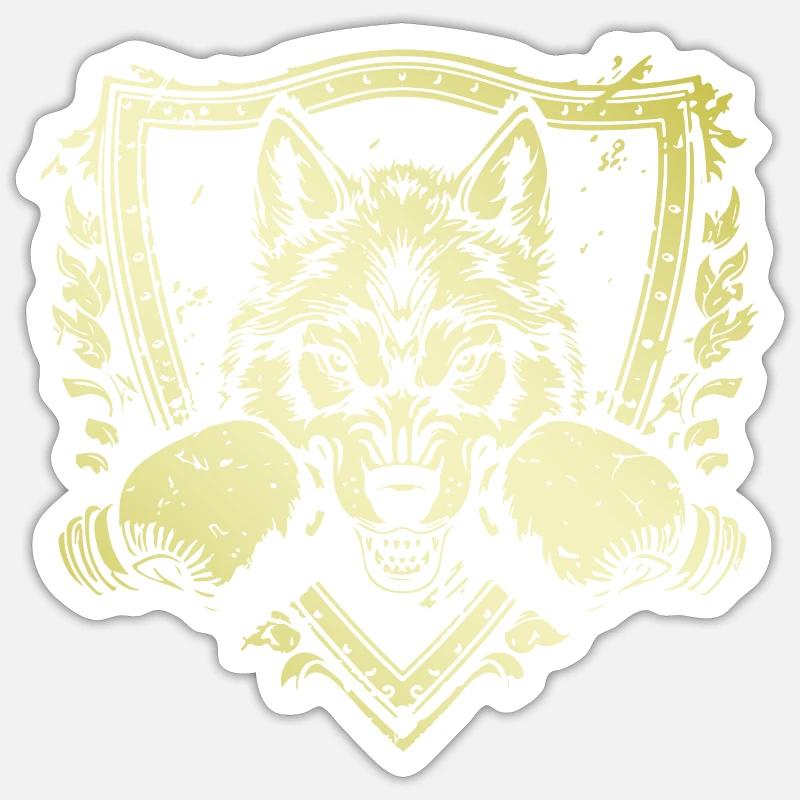 Wolf Boxer Sticker size S (10 x 10 cm)