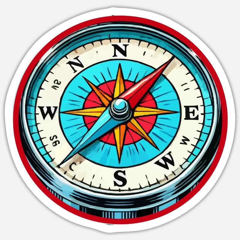 compass Sticker size S (10 x 10 cm)