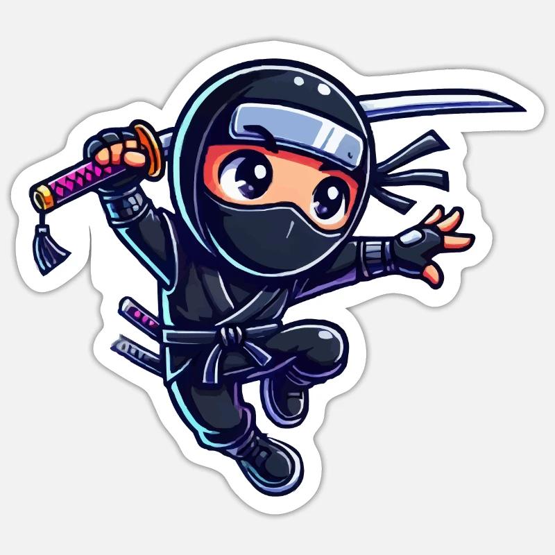 ninja Sticker Größe S (10 x 10 cm)