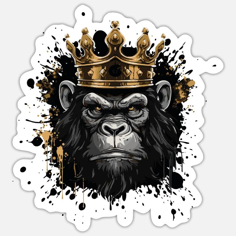 Monkey King - Sticker size S (10 x 10 cm) - white matte