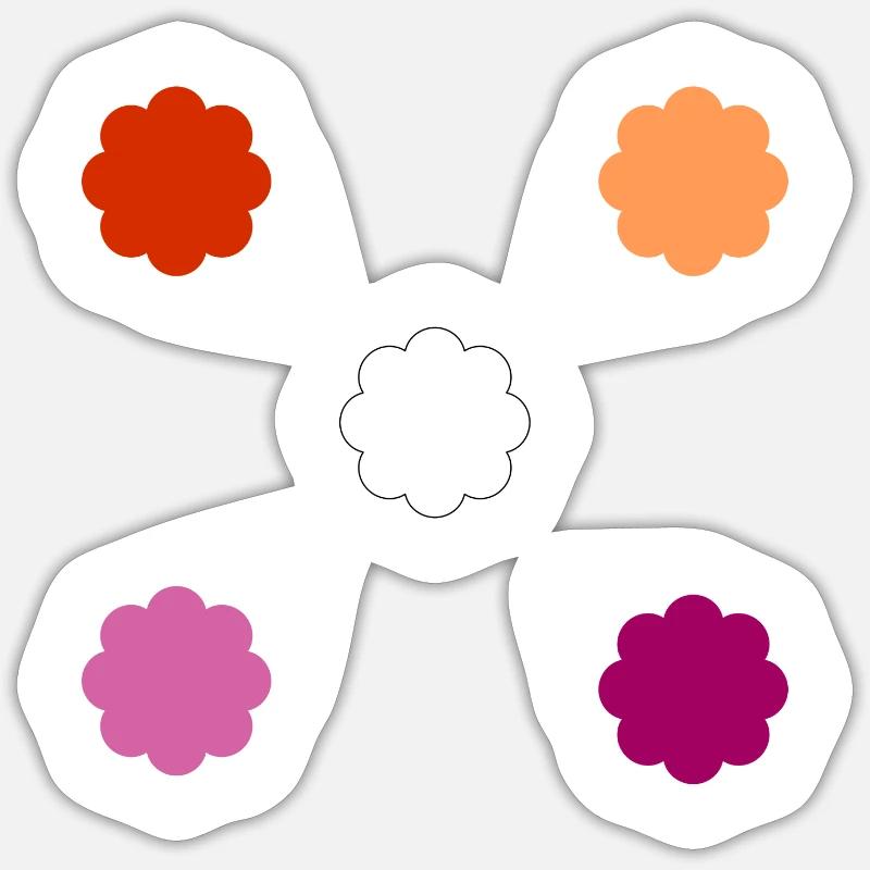 Subtle Lesbian Pride - Sticker size S (10 x 10 cm) - white matte