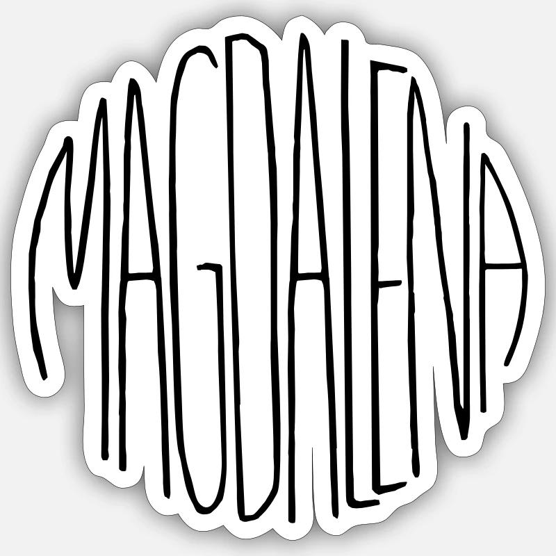 Magdalena - Sticker size S (10 x 10 cm) - white matte