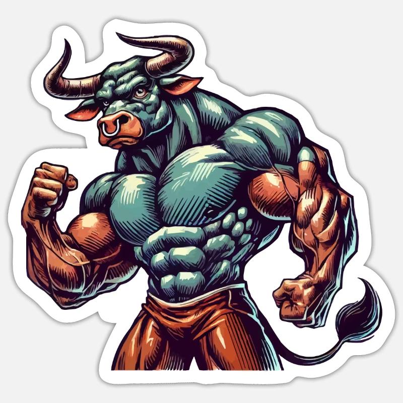 Taurus Bodybuilder Sticker size S (10 x 10 cm)