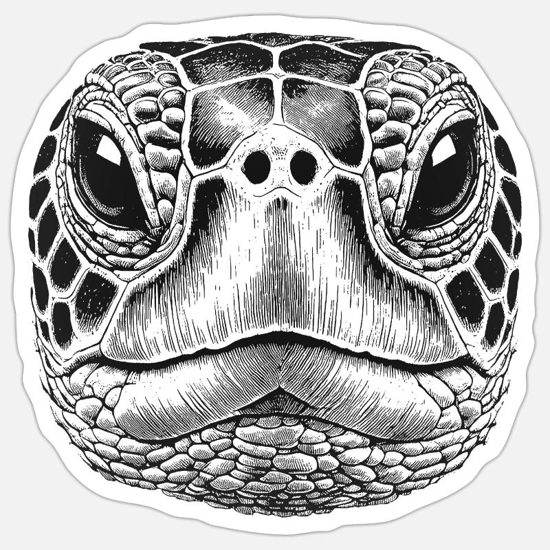 Sea turtle - Sticker size S (10 x 10 cm) - white matte