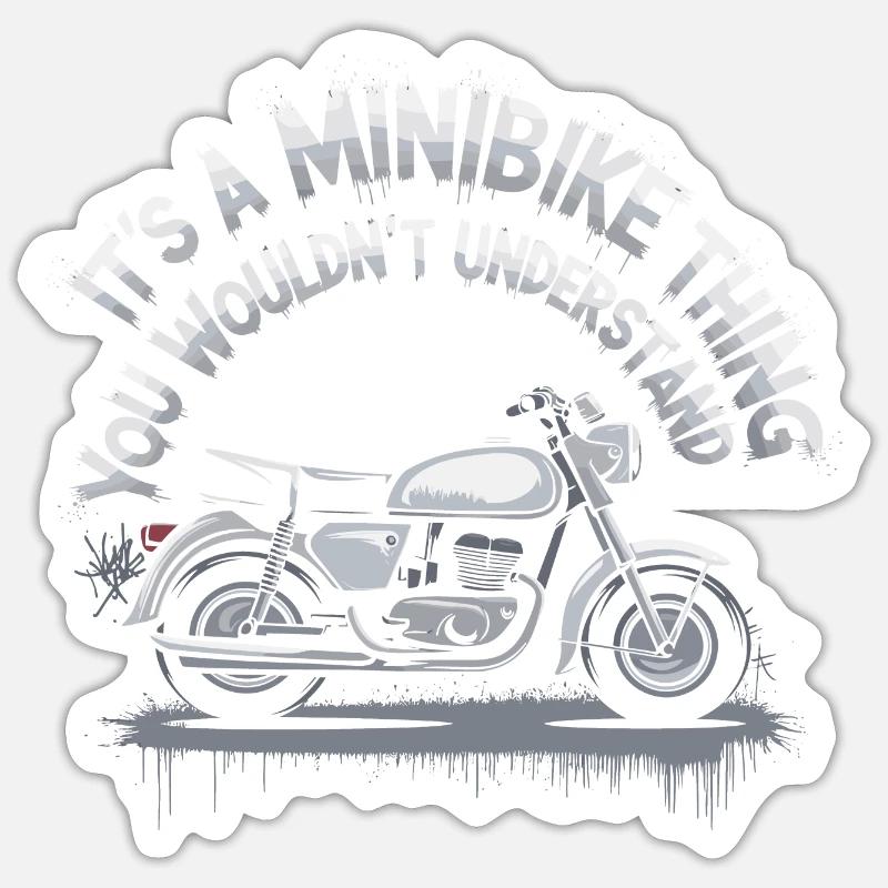 Small bikes, big fun - Sticker size S (10 x 10 cm) - white matte