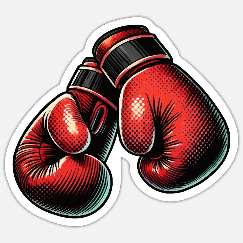 gants de boxe boxe Sticker taille S (10 x 10 cm)