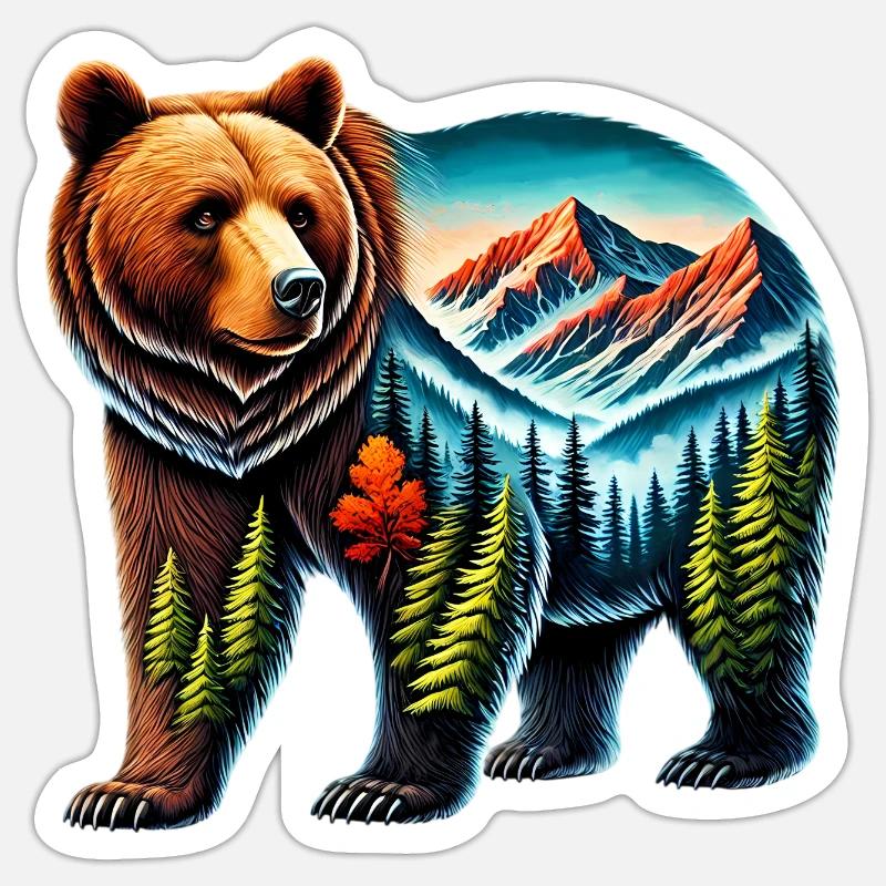 Bear Sticker size S (10 x 10 cm)
