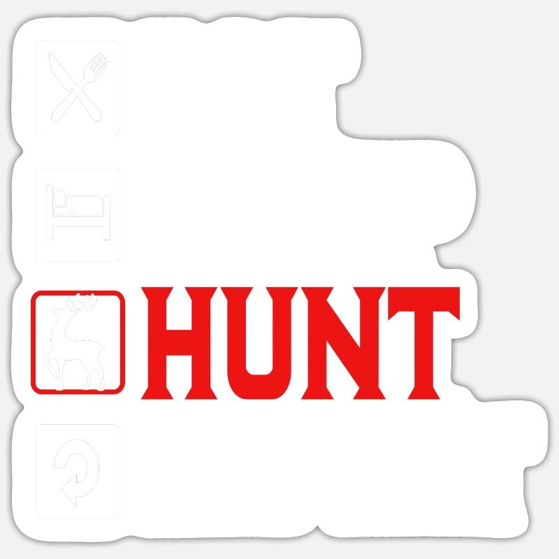Hunter Hunt - Sticker size S (10 x 10 cm) - white matte