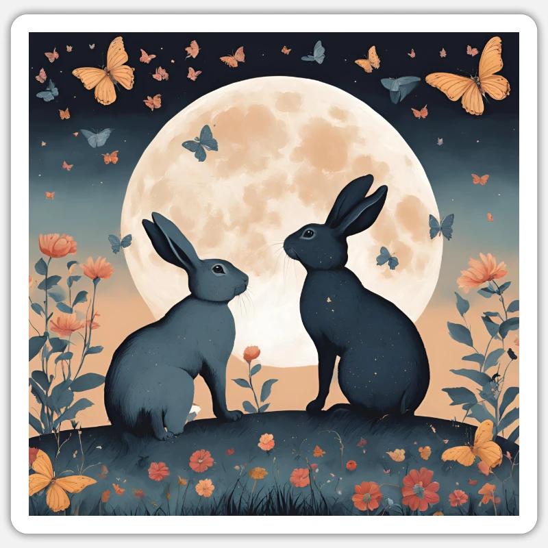 Rabbit - Sticker size S (10 x 10 cm) - white matte