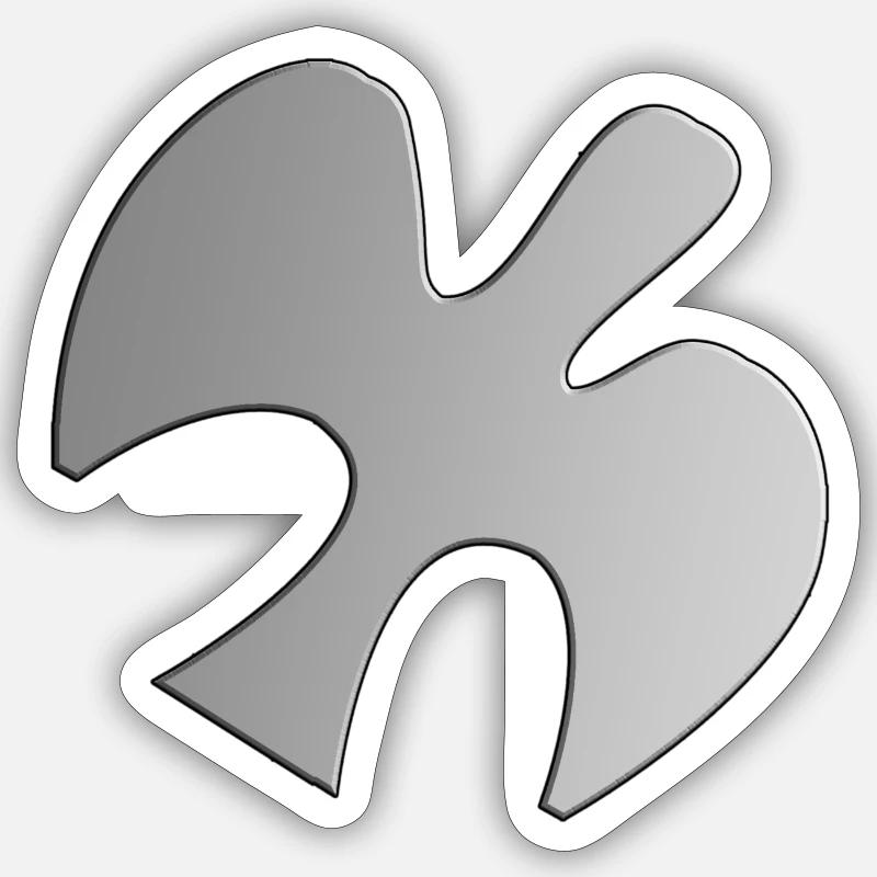 The Cathar pigeon - Sticker size S (10 x 10 cm) - white matte