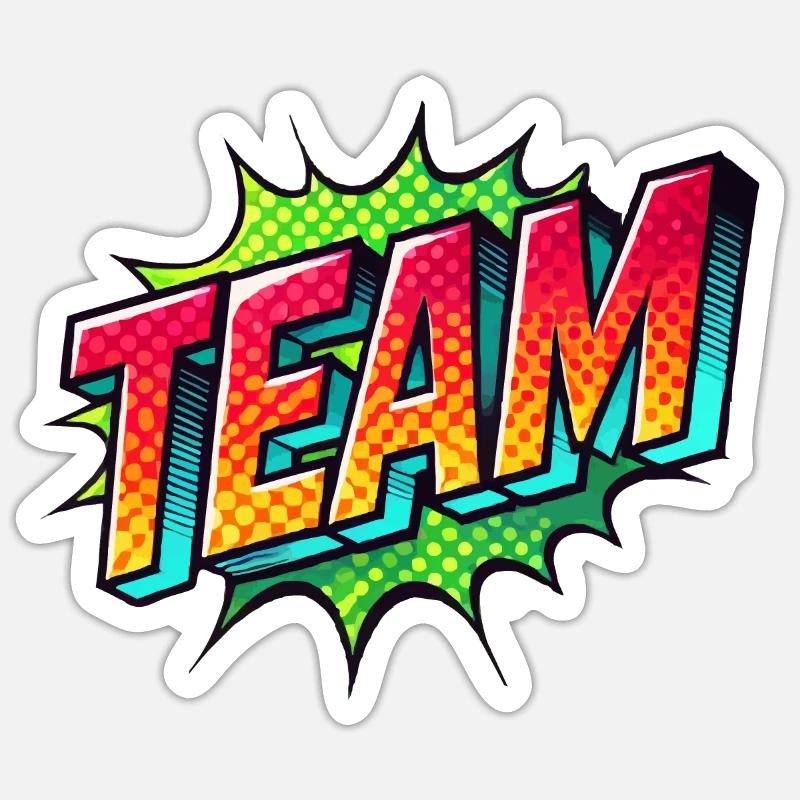 team - Sticker size S (10 x 10 cm) - white matte