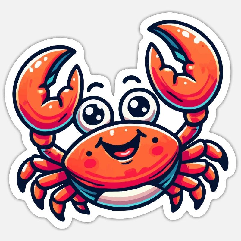 krabbe comic Sticker Größe S (10 x 10 cm)