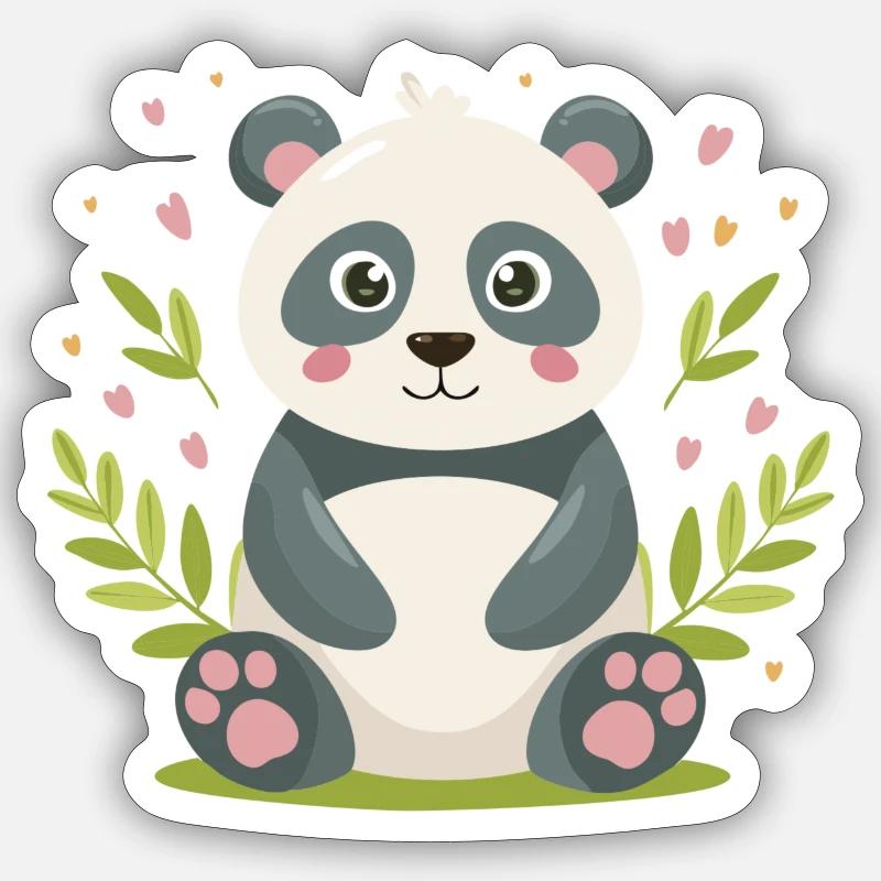 BamBam – Der kleine Bambus-Experte! - Sticker Größe S (10 x 10 cm) - Mattweiß