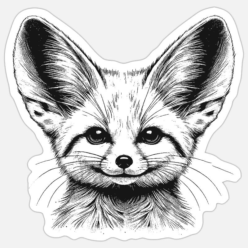 Fennek Sticker Größe S (10 x 10 cm)