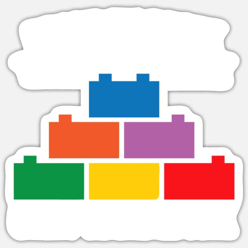 Brick Builder Brick Building Master Builder Sticker size S (10 x 10 cm)