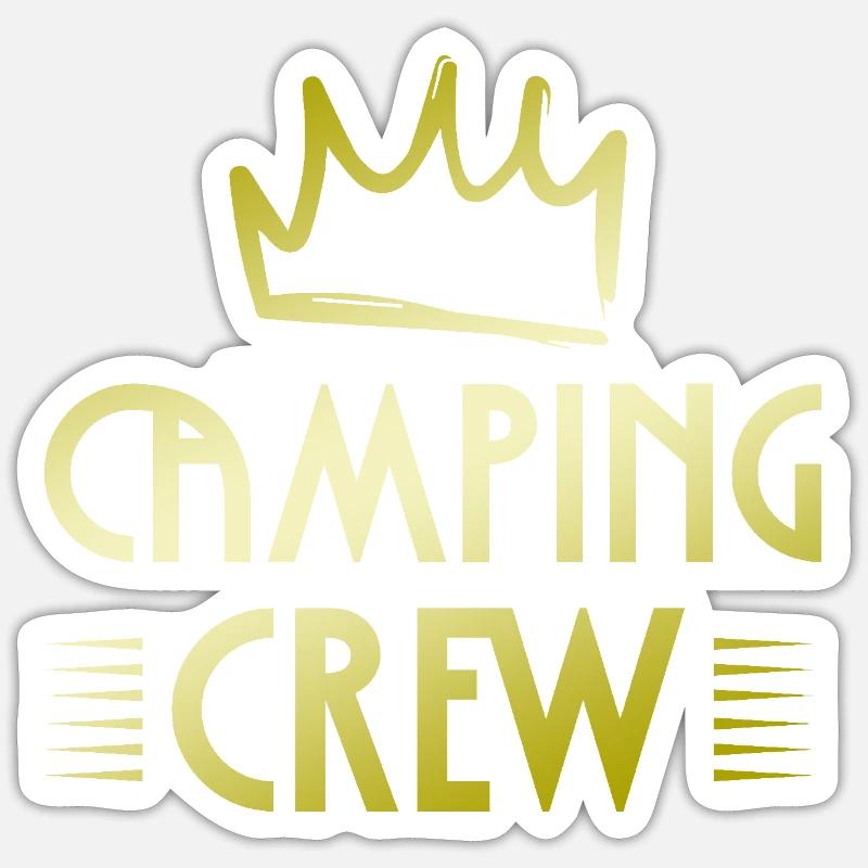 Camping Crew - Sticker size S (10 x 10 cm) - white matte