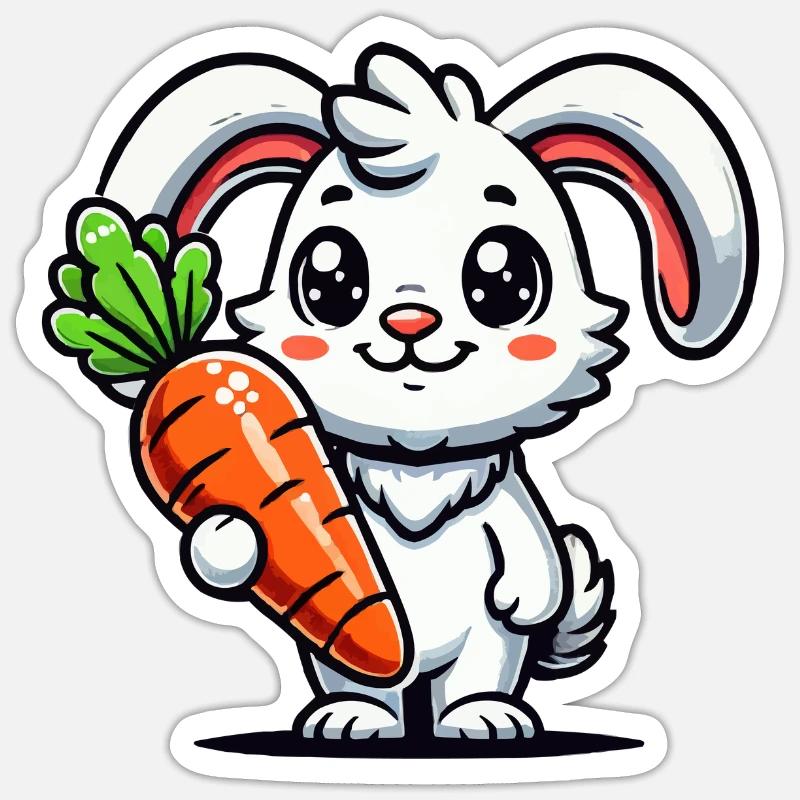 Rabbit Rabbit Comic - Sticker size S (10 x 10 cm) - white matte