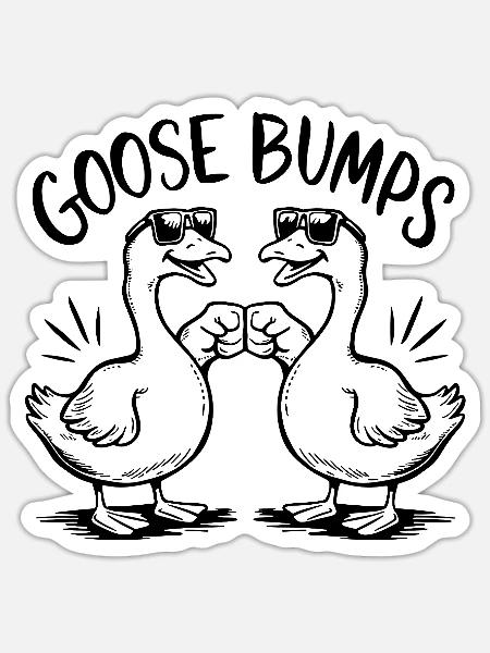 Gänsehaut Niedliches lustig für Vogelliebhaber - Sticker Größe S (10 x 10 cm) - Mattweiß