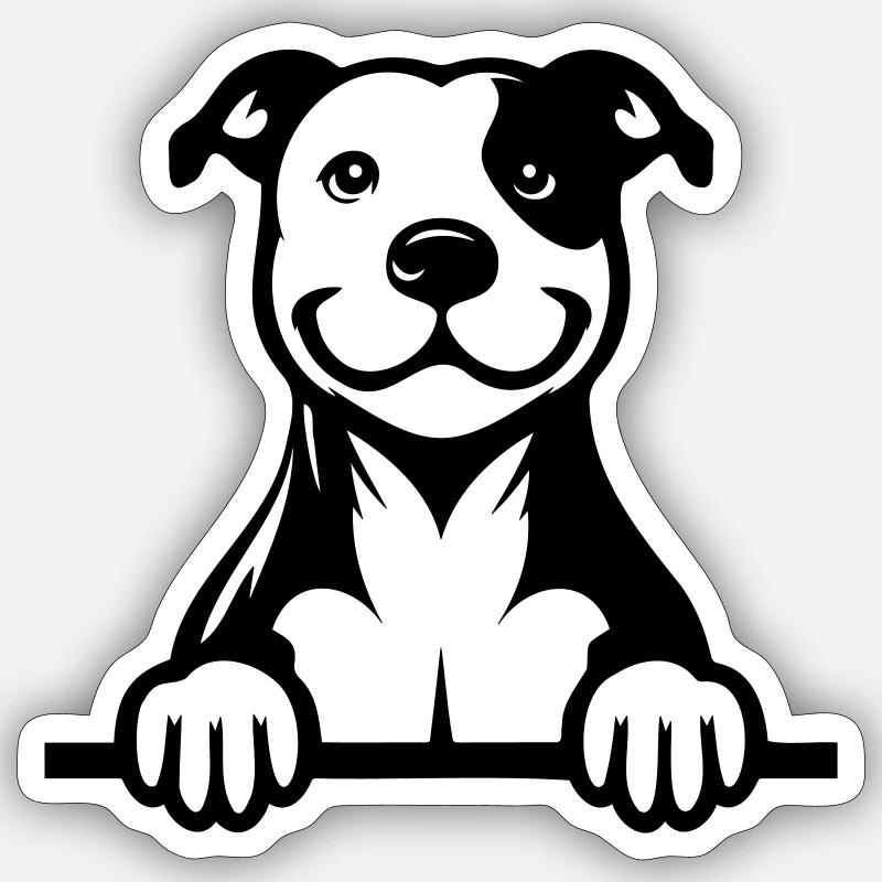Pitbull - Sticker size S (10 x 10 cm) - white matte