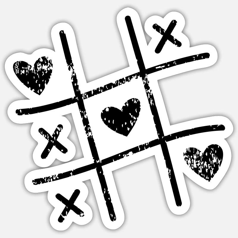 Valentinstag Valentinstag Valentinstag - Sticker Größe S (10 x 10 cm) - Mattweiß