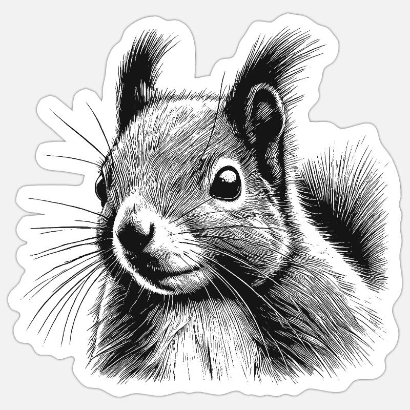 Squirrel Sticker size S (10 x 10 cm)