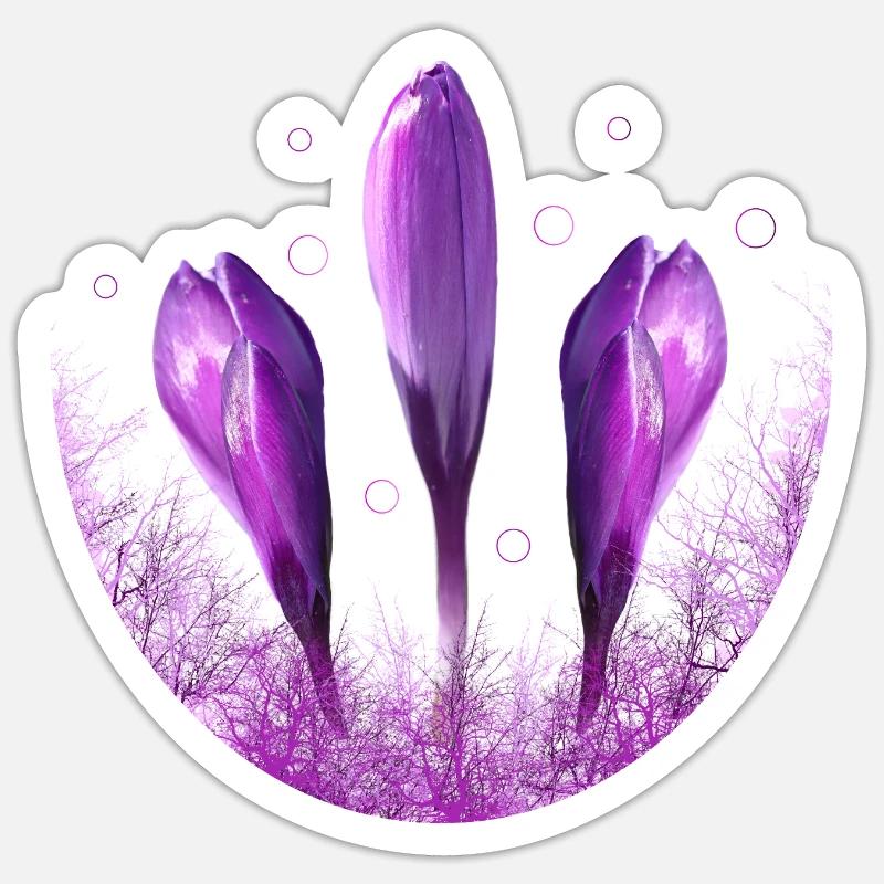 Crocuses Crocus Violet Flowers Sticker size S (10 x 10 cm)