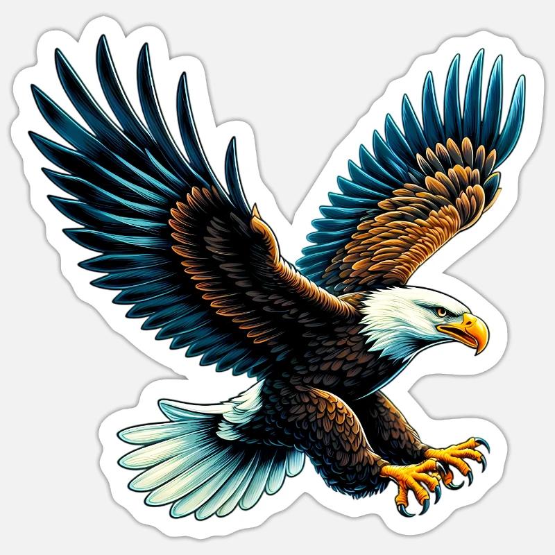 Eagle - Sticker size S (10 x 10 cm) - white matte