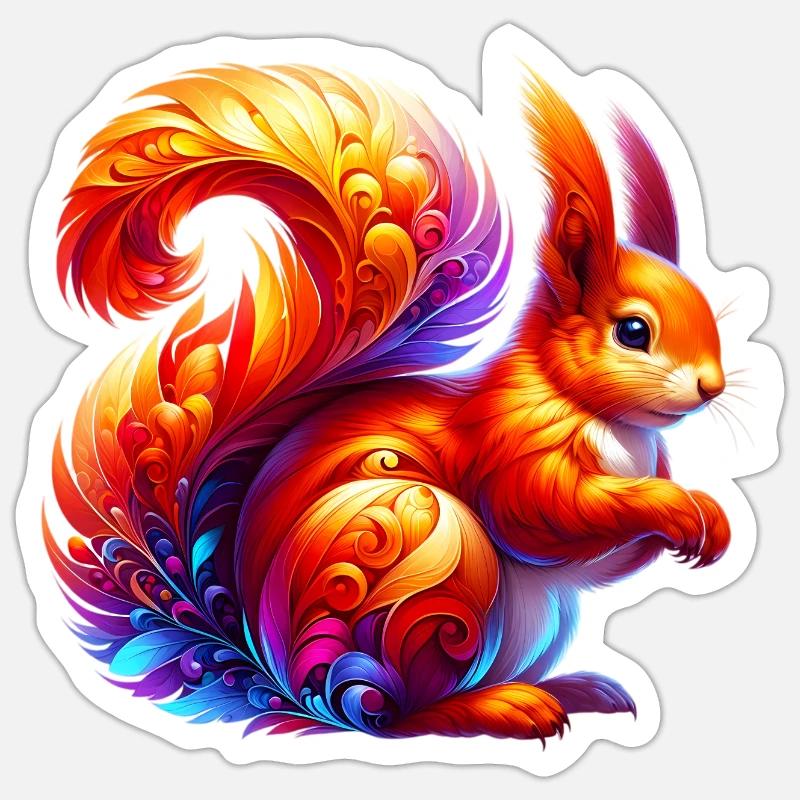 Squirrel - Sticker size S (10 x 10 cm) - white matte