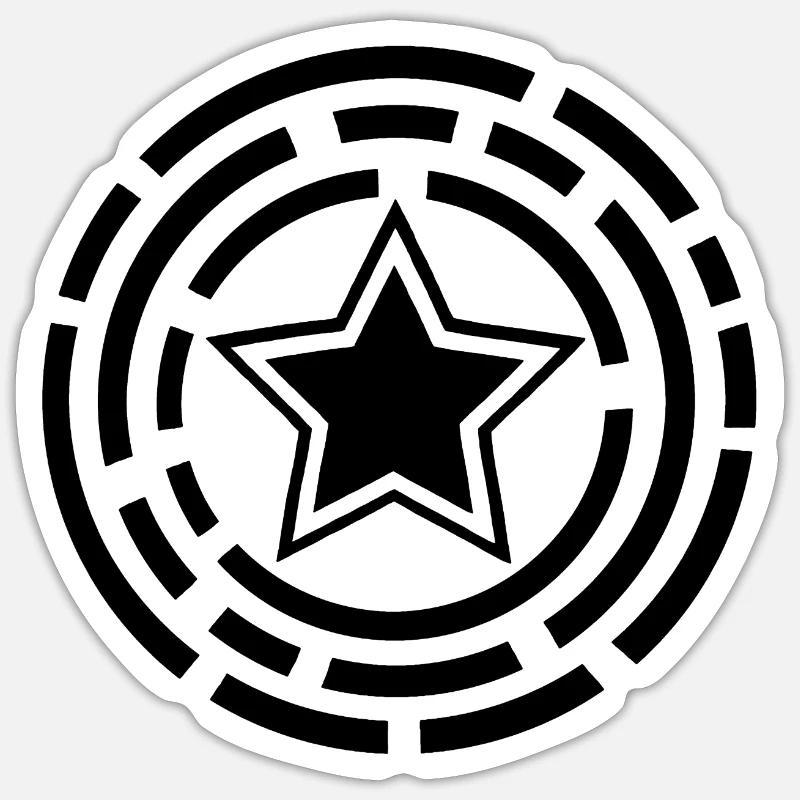 Star - Sticker size S (10 x 10 cm) - white matte