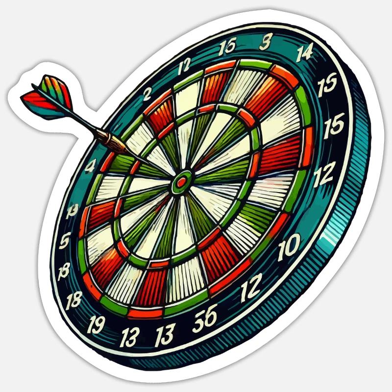 dartboard Sticker size S (10 x 10 cm)