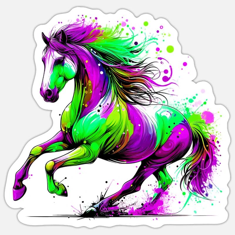 Horse - Sticker size S (10 x 10 cm) - white matte