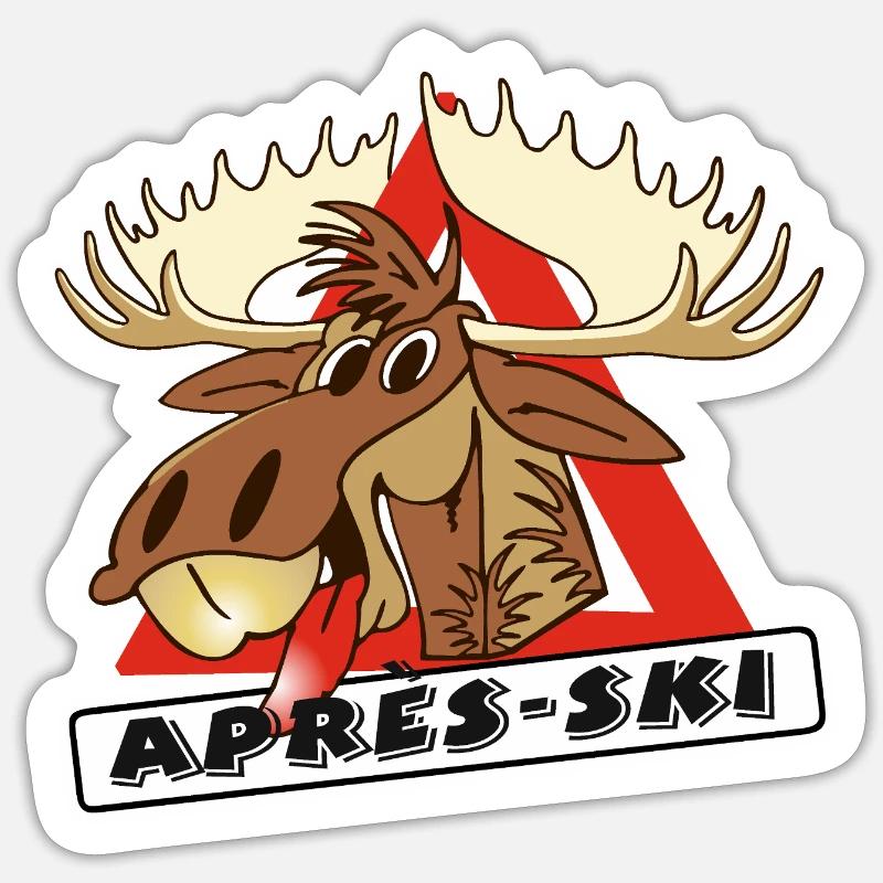Moose Après-Ski Sticker taille S (10 x 10 cm)