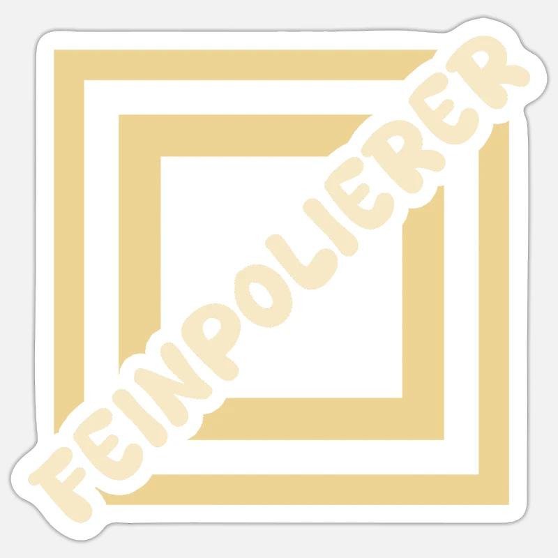 Fine polisher - Sticker size S (10 x 10 cm) - white matte