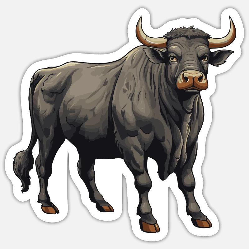 Bulle Tier - Sticker Größe S (10 x 10 cm) - Mattweiß