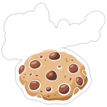 Cookies Cookie Biscuits Biscuits Chocolate - Sticker size S (10 x 10 cm) - white matte - Front