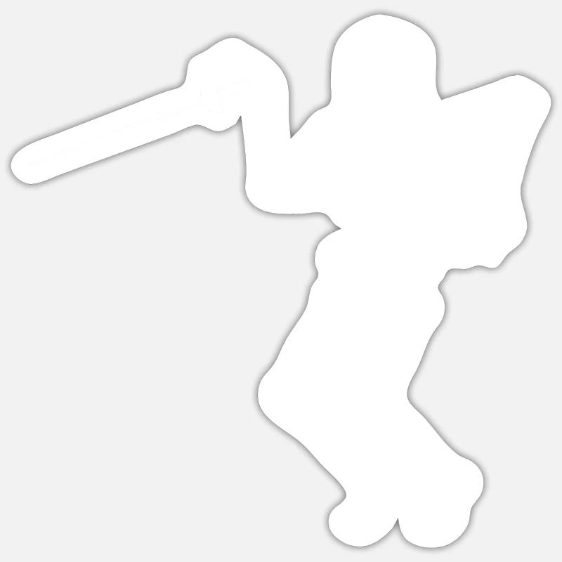 Fechter Fechten - Sticker Größe S (10 x 10 cm) - Mattweiß