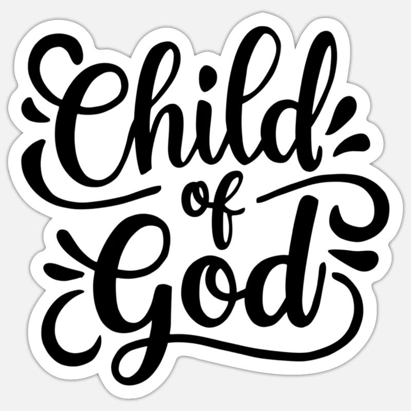 Kind Gottes Sticker Größe S (10 x 10 cm)